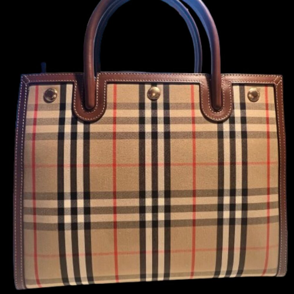 Burberry NEW TWO WAY Small Vintage Check Two Handle + Long Strap + Dust bag - Picture 2 of 12